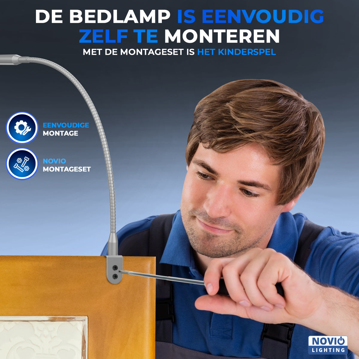 Bed Leeslampjes met Dimfunctie zilver