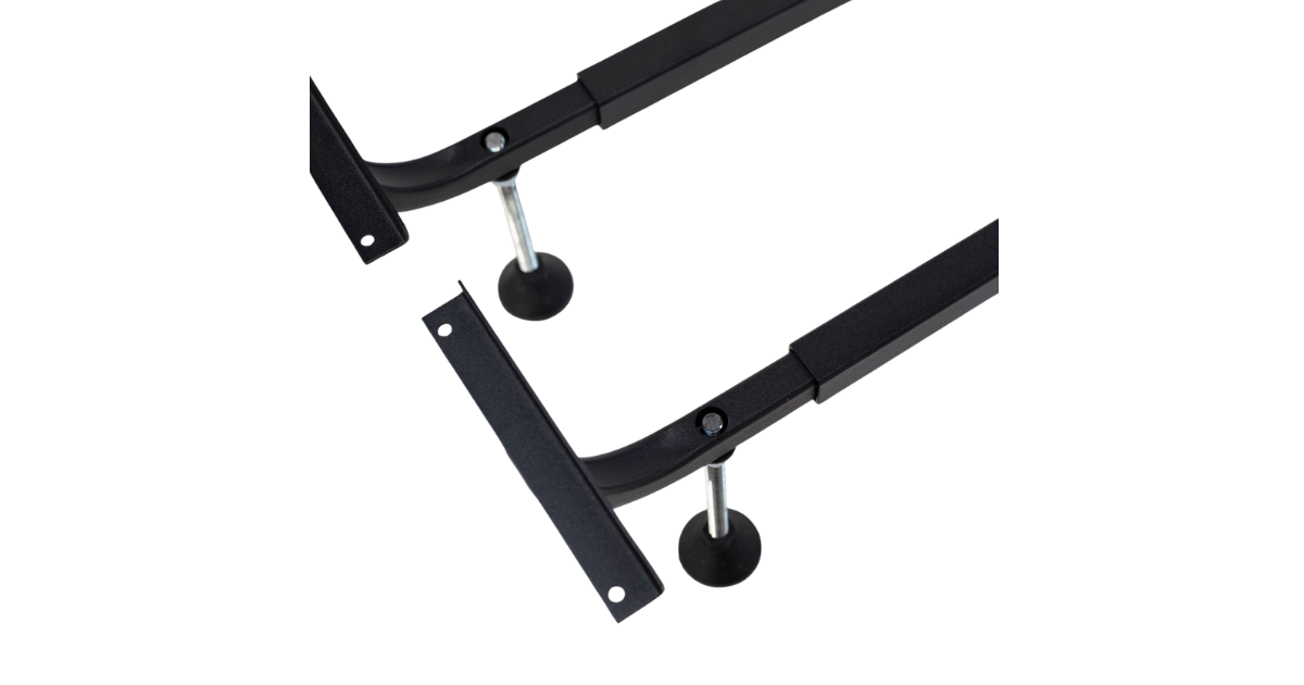 Universele Uitschuifbare Potenset voor 1-persoons Lattenbodems – Zwart Staal