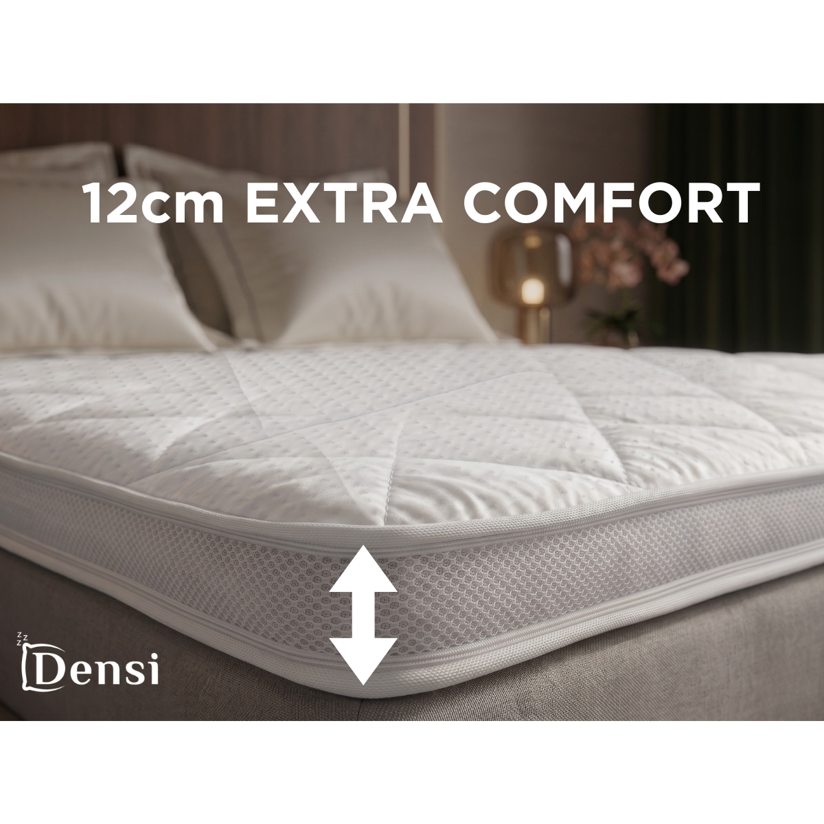 Densi NASA Traagschuim Topper 12 cm – Drukverlagend & Ergonomisch met Tencel Hoes