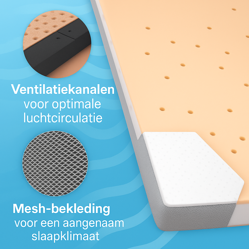 Densi Baby Matras - NubiBaby Cloud- 60x120 cm - 12 cm dik - Koudschuim met Trapvaste Randen – Oeko-Tex – Ademend & Wasbare Hoes – Duurzaam & Ergonomisch