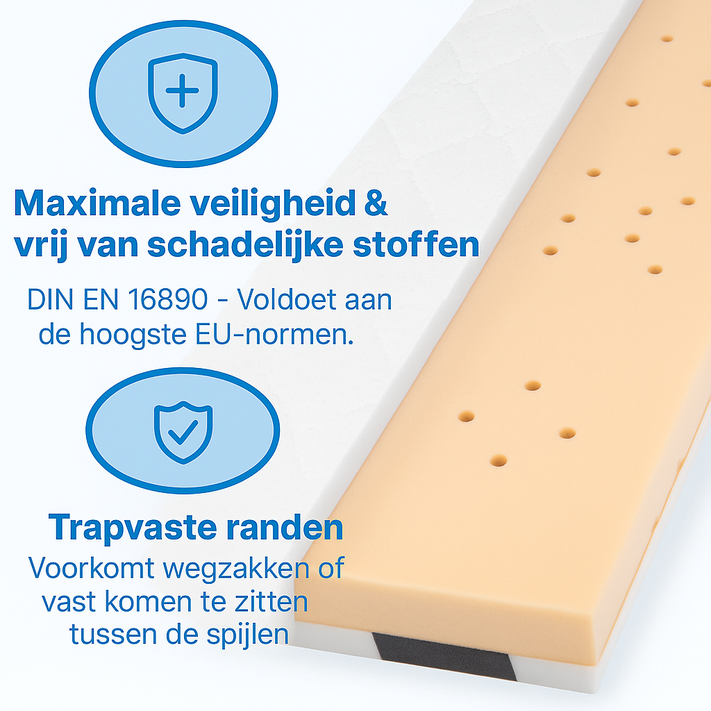 Densi Baby Matras - NubiBaby Cloud- 60x120 cm - 12 cm dik - Koudschuim met Trapvaste Randen – Oeko-Tex – Ademend & Wasbare Hoes – Duurzaam & Ergonomisch