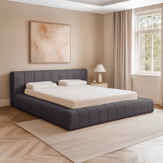 Novio Dreamer Teddy Amour – Japandi Design Bed met Luxe Matras Antraciet