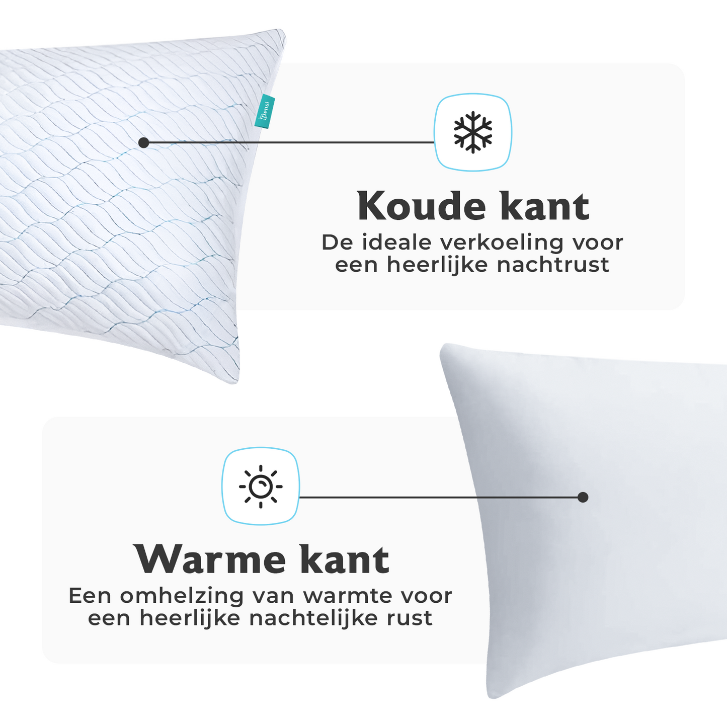Densi Hoofdkussen - Traagschuim vulling - Hoofdkussen Nekklachten - ontspannend Lavendel - Geschikt voor rug-, zij- en buikslapers - Winter & Zomerkant - Inclusief Extra 150g Schuim