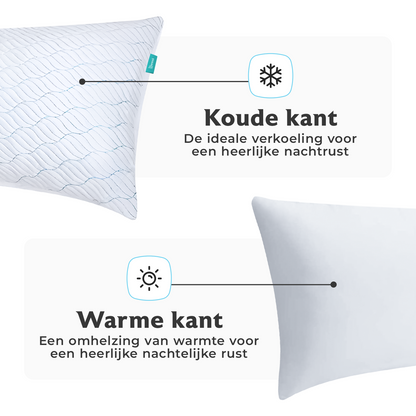 Densi Hoofdkussen - Traagschuim vulling - Hoofdkussen Nekklachten - ontspannend Lavendel - Geschikt voor rug-, zij- en buikslapers - Winter & Zomerkant - Inclusief Extra 150g Schuim
