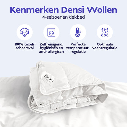Densi Texels Scheer Wollen 4-Seizoenen dekbed