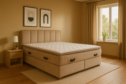 Opbergberg boxspring Alexia beige