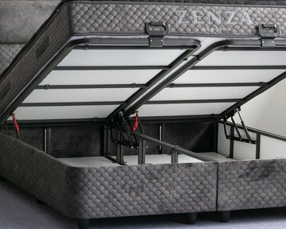 Zenza Dallas Storage Boxspring – Luxe Opbergboxspring met Hybride Matras & Snel Leverbaar