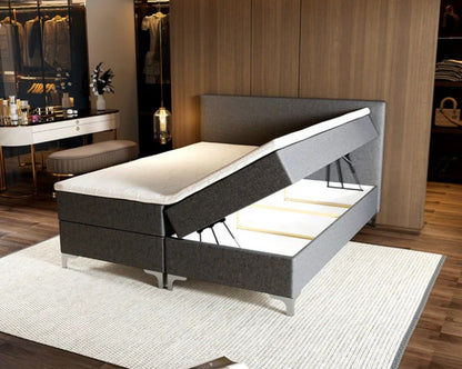 Novio Boxspring Tavira met opbergruimte Antraciet