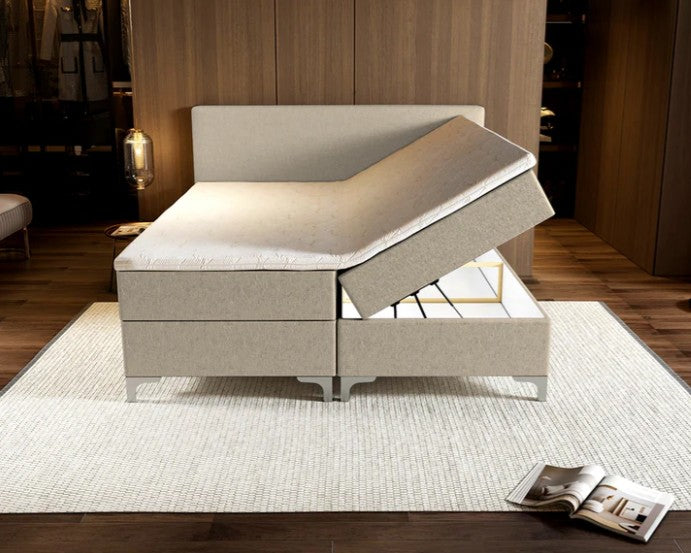 Novio Boxspring Tavira met opbergruimte Beige