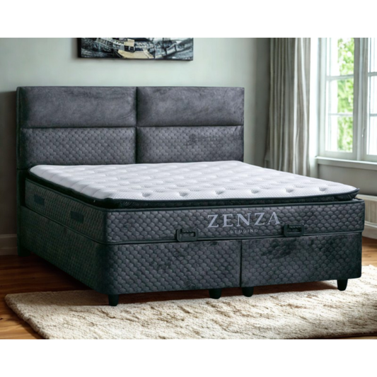 Zenza Dallas Storage Boxspring – Luxe Opbergboxspring met Hybride Matras & Snel Leverbaar