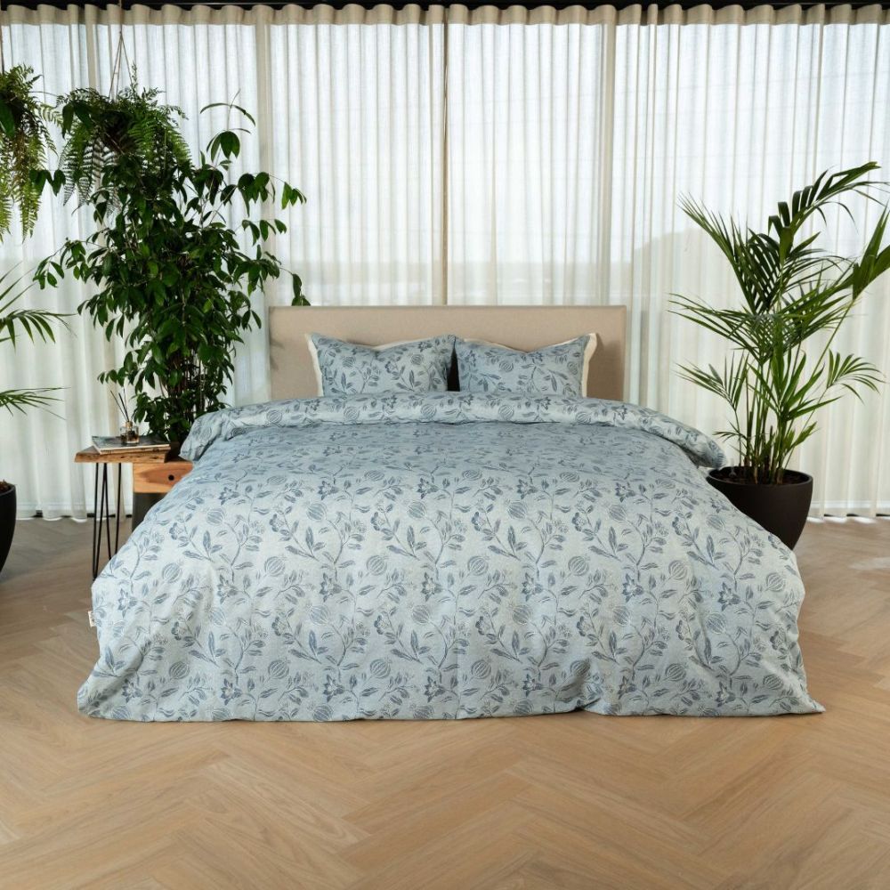 Kayori dekbedovertrek Ana Katoen - blauw