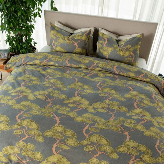 Kayori dekbedovertrek Aria Katoen - blauw