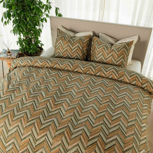 Kayori dekbedovertrek Dai Katoen - Groen