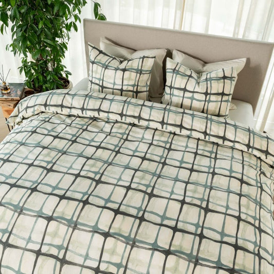 Kayori dekbedovertrek Yasu Katoen - blauw