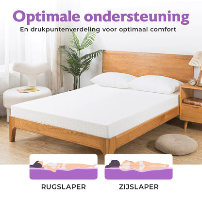 Densi Matras - 90x200cm - 15cm dik - 7 zones - Koudschuim - Afritsbare hoes - Premium hotelkwaliteit