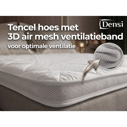 Densi NASA Traagschuim Topper 12 cm – Drukverlagend & Ergonomisch met Tencel Hoes
