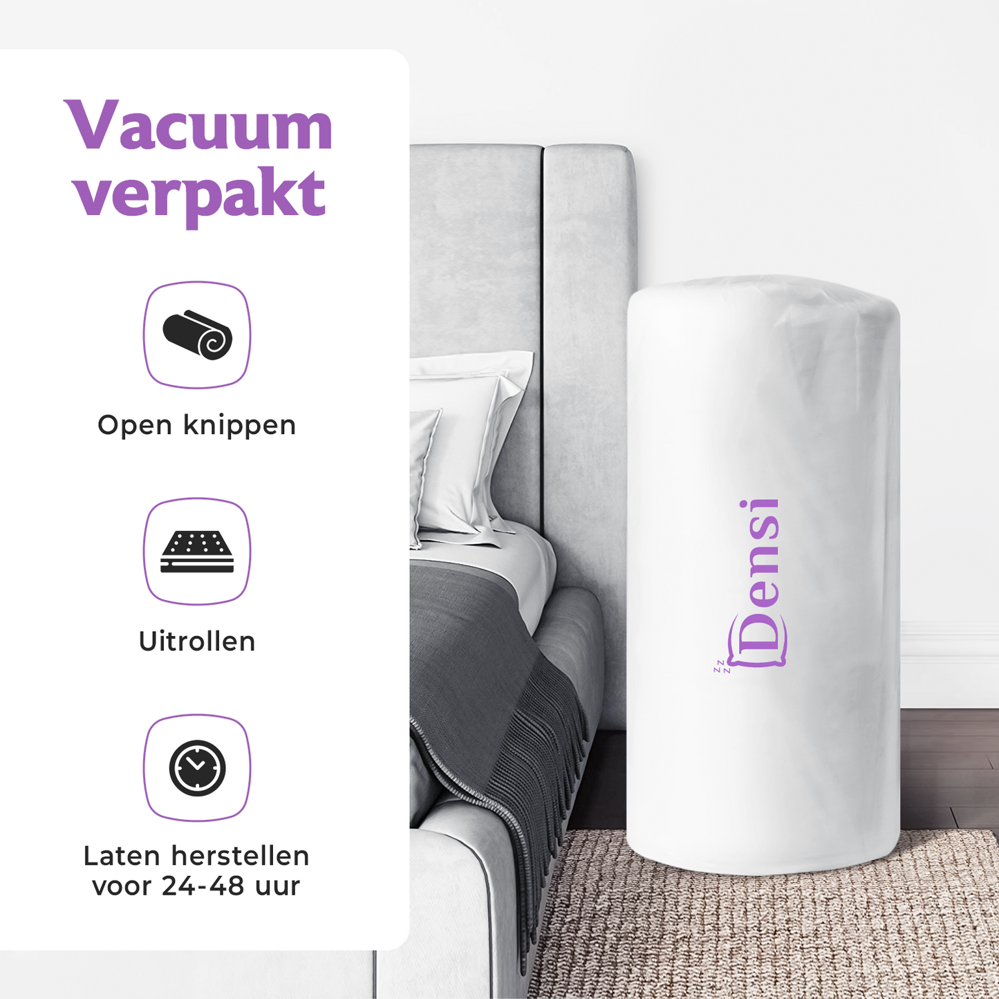 Densi Matras - 120/140x200 - 20cm dik - Organic cotton - Koudschuim - Biologisch Katoen - Afritsbare hoes - Premium hotelkwaliteit