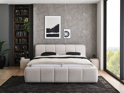 Luxe Gestoffeerd Ledikant Barcelona Beige – Tijdloos Design en Ultiem Comfort