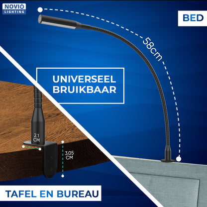 Bed Leeslampjes met Dimfunctie zwart