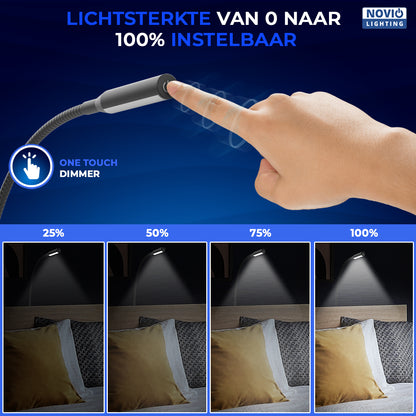 Bed Leeslampjes met Dimfunctie zwart
