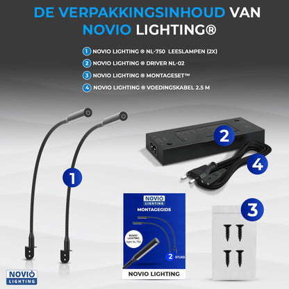 Bed Leeslampjes met Dimfunctie zwart