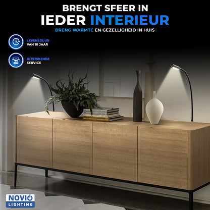 Bed Leeslampjes met Dimfunctie zwart