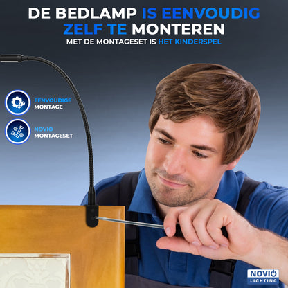 Bed Leeslampjes met Dimfunctie zwart