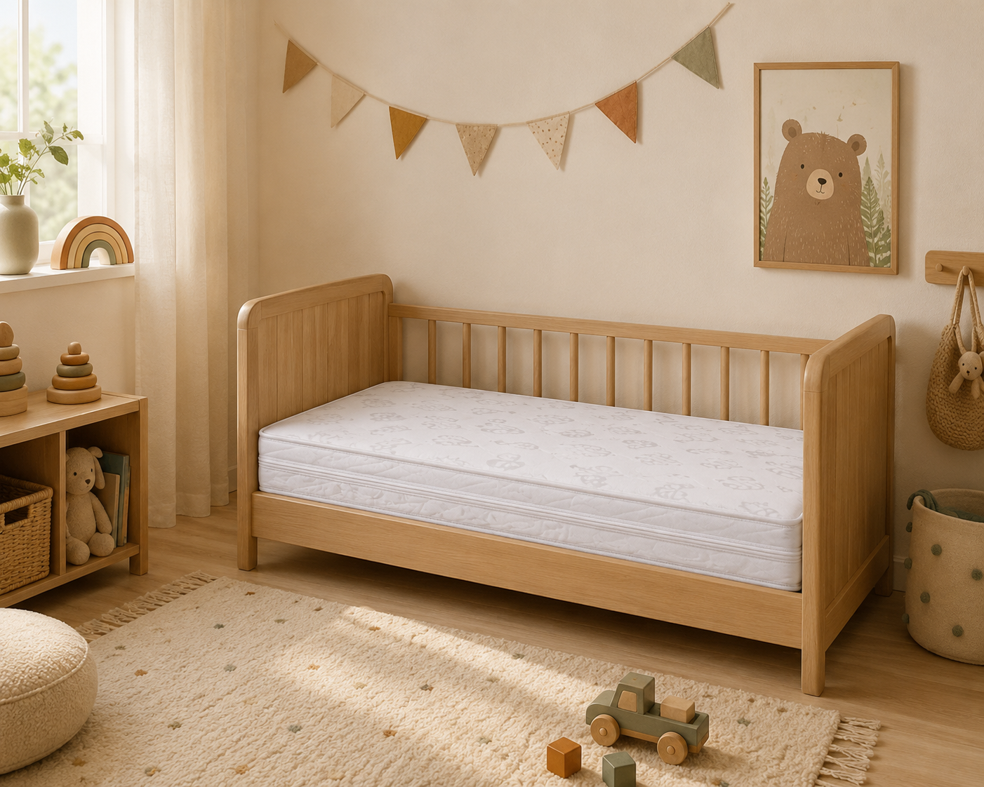 Densi Baby Matras - NubiBaby Soft - 60x120 cm - 11 cm dik - Comfortschuim – Oeko-Tex – Ademende Hoes – Duurzaam & Ergonomisch