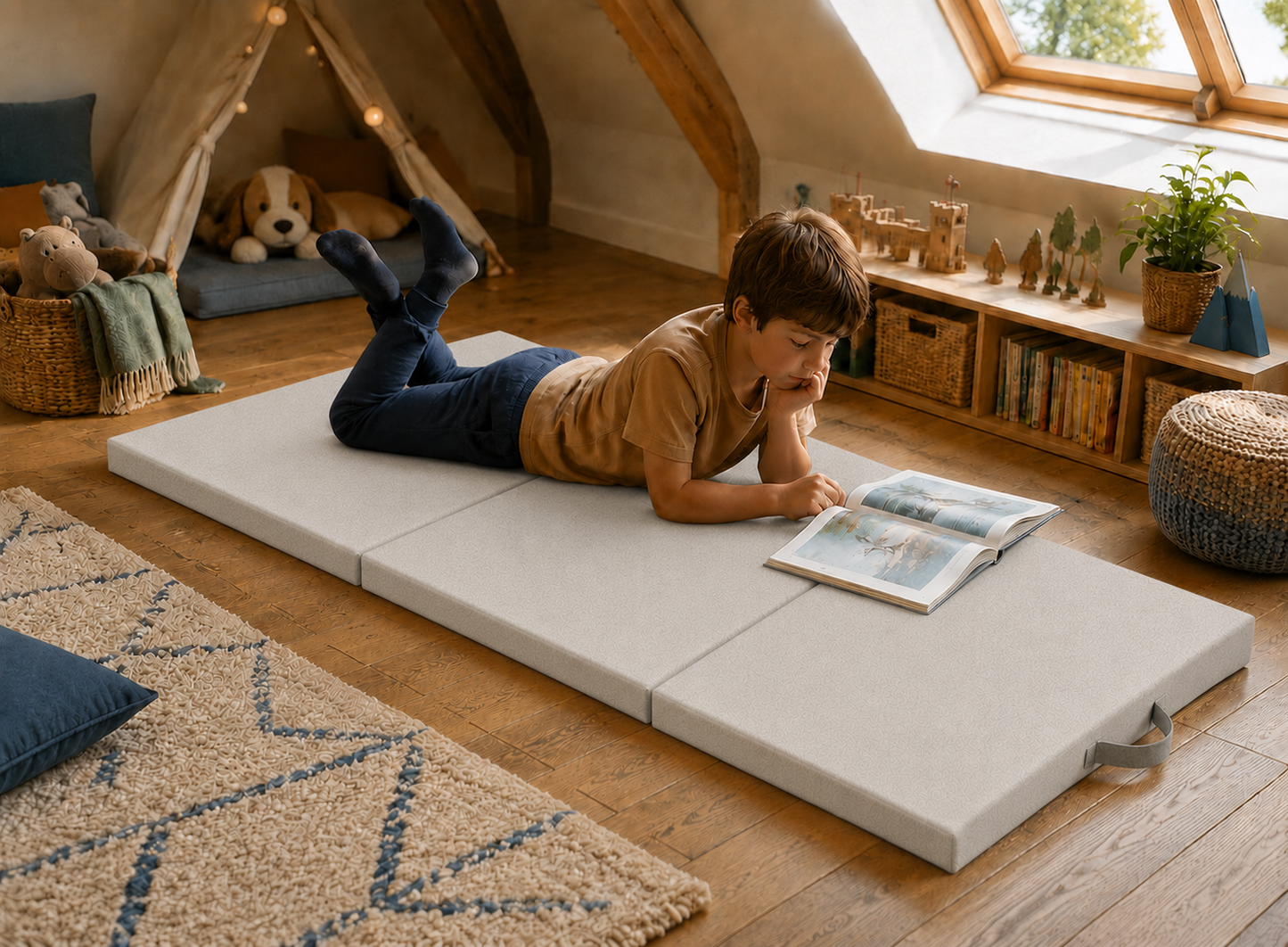 Jilly vouwmatras 190 × 70 × 9 cm – Extra breed logeermatras